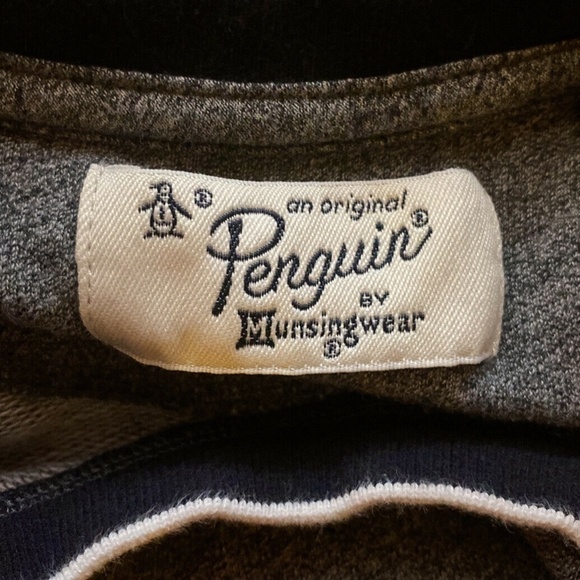 Original Penguin Small Solid Gray Long Sleeve Crewneck Pullover Sweater - EUC - Picture 4 of 5